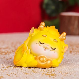 Mô Hình Rồng Sừng Vàng Mừng Tết Giáp Thìn 2024, Trang Trí Bàn Học, Bàn Làm Việc, Tủ Sách, Taplo Ô Tô Quà Tặng Năm Mới Decor Đồng