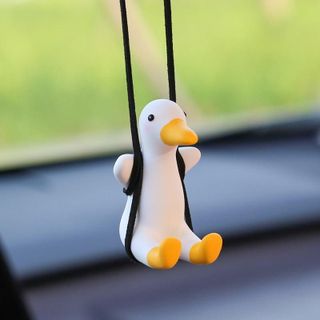 Khánh Treo Gương Thú Cưng Vịt Đu dây Đáng Yêu Trang Trí Xe Hơi Treo Gương Chiếu Hậu