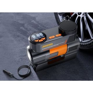 Bơm mini 12V - Bơm 1 xi lanh Air Compressor - ATJ-6388 cắm tẩu, đồng hồ cơ điện tử tự ngắt