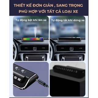 Máy Khuyếch Tán Tinh Dầu ô Tô SimpleFart N6 Thông Minh Kết Hợp Bảng Số Điện Thoại Trên Ô Tô Đèn Led RGB Thông Minh 3in1