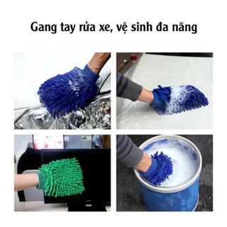 Găng Tay Rửa Xe San Hô Cao Cấp – Sợi Bông Microfiber Mềm, Siêu Thấm, Lau Chùi Ô Tô Xe Máy Đa Năng