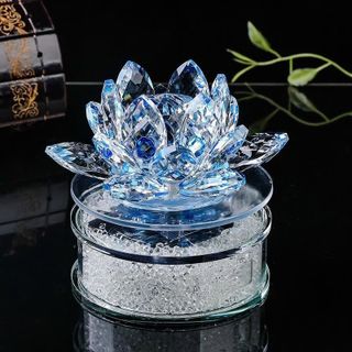 Set Hoa Sen Đá Pha Lê Xoay Bằng Lăng Lượng Mặt Trời Trang Trí Taplo Ô Tô Xe Hơi Sang Trọng