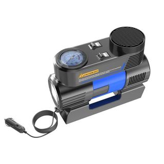 Bơm mini 12V - Bơm 1 xi lanh Air Compressor - ATJ-6388 cắm tẩu, đồng hồ cơ điện tử tự ngắt