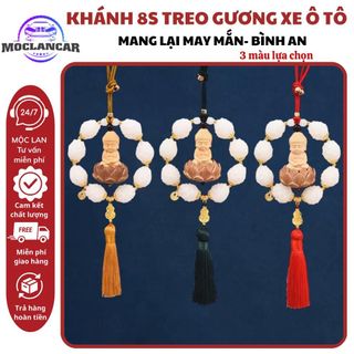 Khánh 8 Sen Khánh Treo Xe Liên Hoa Phật Như Lai Và Đài Sen Treo Xe Hơi, Trang Trí Nội Thất Ô Tô cao cấp