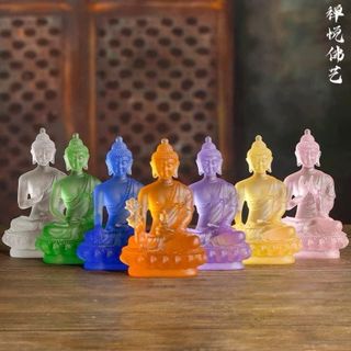 Tượng phật dược sư lưu ly quang vương phong thủy trang trí taplo ô tô nhà cửa mang lại may mắn cho gia chủ Decor Phòng Trang Trí Nhà Phòng Khách Đồng