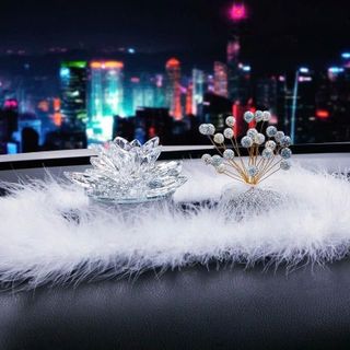 Set Hoa Sen Đá Pha Lê Xoay Bằng Lăng Lượng Mặt Trời Trang Trí Taplo Ô Tô Xe Hơi Sang Trọng