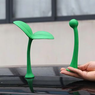 Phụ kiện mầm xanh, sừng đỏ trang trí nóc xe hơi,Dán Trang Trí Nóc ô tô Hình Cây 3D Dễ Thương Chống Va Chạm Nhãn Dán Decal Tem