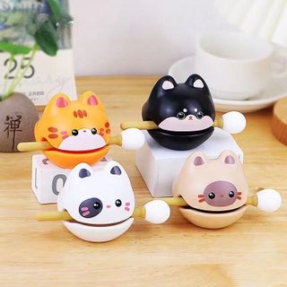 Gõ Mõ Mini Hình Mèo Dễ Thương Mõ Nhựa Tiếng Vang Trang Trí Bàn Làm Việc Để Văn Phòng-Trang Trí ô Tô <> Phòng</> Decor Decor Phòng