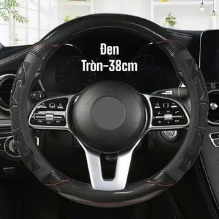 Bọc Vô Lăng Ô Tô Da Carbon 3D Nổi Vân Móng Rồng Cao Cấp 38cm - L26 Khaihuyauto