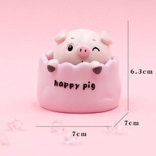 Trang trí taplo Heo Happy,Lucky &Love Sweet Pig Trang Trí Xe Hơi Đặt Taplo Đầu LẮc Lư Dễ Thương.