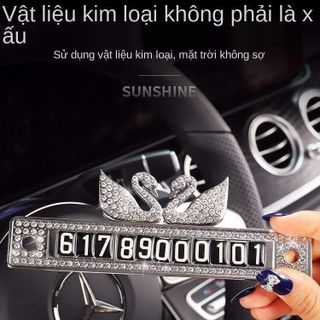 Bảng Số Điện Thoại Đính Đá Thiên Nga Gắn Kính Lái Xe Ô Tô - Thẻ Ghi Số Điện Thoại Hình Thiên Nga Nội Thất Nội Thất