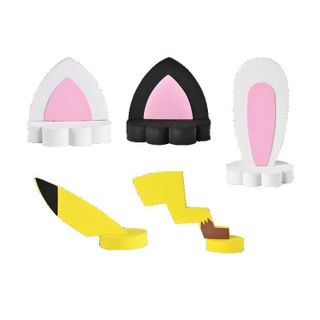 Bộ 2 Miếng Dán Tai Mèo , Tai Thỏ, Pikachu, Gấu Dễ Thương Trang Trí Nóc Xe Ô Tô / Xe Máy / Xe Tải