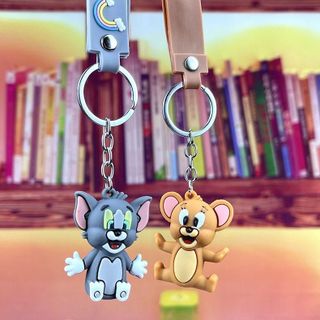 Móc Khóa ô tô xe máy Minion ,Tom,JerryNgịch Ngợm Đáng Yêu Nhiều Mẫu Dễ Thương Phụ Kiện Túi Xách, Balo, Cặp Xách Cute Móc Chìa Khoá Móc Khoá Women Nữ Silicon