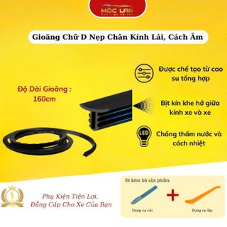 1.6 Mét Gioăng Cao Su Chữ T Gắn Chân Kính Chắn Gió - Chống Bụi, Chống Ồn Taplo Ô Tô Mộc Lan Car