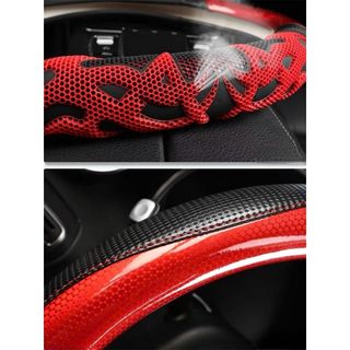 Bọc Vô Lăng Ô Tô Da Carbon 3D Nổi Vân Móng Rồng Cao Cấp 38cm - L26 Khaihuyauto