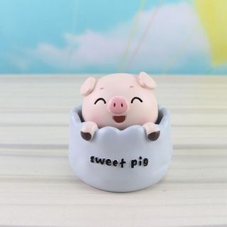 Trang trí taplo Heo Happy,Lucky &Love Sweet Pig Trang Trí Xe Hơi Đặt Taplo Đầu LẮc Lư Dễ Thương.