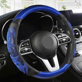 Bọc Vô Lăng Ô Tô Da Carbon 3D Nổi Vân Móng Rồng Cao Cấp 38cm - L26 Khaihuyauto