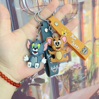 Móc Khóa ô tô xe máy Minion ,Tom,JerryNgịch Ngợm Đáng Yêu Nhiều Mẫu Dễ Thương Phụ Kiện Túi Xách, Balo, Cặp Xách Cute Móc Chìa Khoá Móc Khoá Women Nữ Silicon
