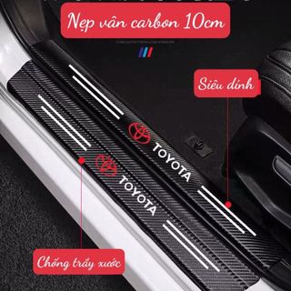 Set 8 miếng chống trầy bậc cửa ô tô-TOYOTA-dành cho xe Fortuner và innova bản siêu rộng 10cm