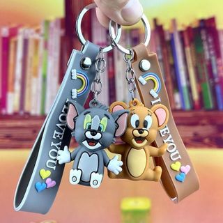 Móc Khóa ô tô xe máy Minion ,Tom,JerryNgịch Ngợm Đáng Yêu Nhiều Mẫu Dễ Thương Phụ Kiện Túi Xách, Balo, Cặp Xách Cute Móc Chìa Khoá Móc Khoá Women Nữ Silicon
