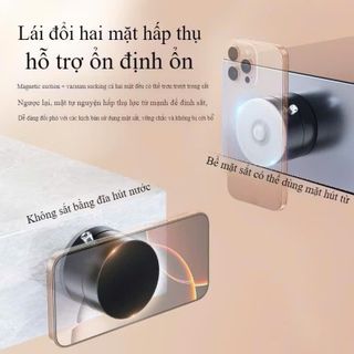 Giá Đỡ Điện Thoại Di Động Từ Tính Chân Không , Xoay 360 Độ Hai Mặt , Có Thể Gập Lại Đa Chức Năng