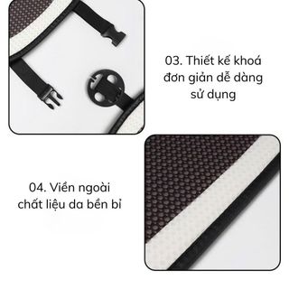 Lót Ghế Ô Tô Lót Tản Nhiệt Hình Hoa Chấm Bi - Gối Tựa Đầu Tựa Lưng Hình Nơ Đen Dễ Thương