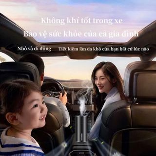 Máy Khuếch Tán Tinh Dầu - Tạo Độ Ẩm Ôtô Bằng Kim Loại - 2 Chế Độ Phun Sương Khải Huy Auto