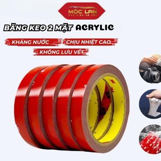 (3cmx30mét)Băng Dính 2 Mặt Trong Suốt Acrylic Foam Tapes – Băng Keo Cường Lực Siêu Chắc Chuyên Dụng Ô Tô Xe Hơi