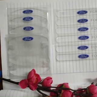 Bộ 10 chi tiết Miếng dán Silicon chống xước hõm xe và tay nắm cửa ô tô