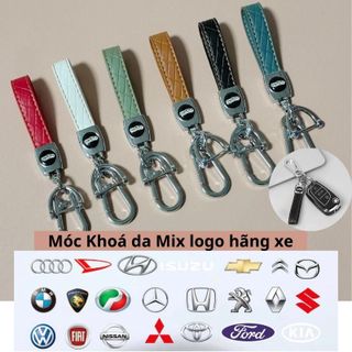 Móc Khóa Dây Da Cao Cấp Logo Hãng Xe Chất Liệu Da PU Cao Cấp Mix Nhiều Logo Hãng Xe ô Tô MinCar_Luxury
