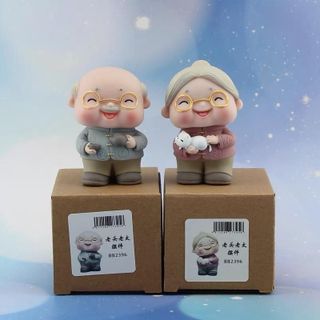 Mô Hình Ông Bà Lão Siêu Dễ Thương, Hàng Đẹp Loại 1 | Dùng Trang Trí Tiểu Cảnh, Quà Tặng, Trang Trí Bàn Làm Việc Decor Phòng Trang Trí Nhà