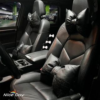 Gối Tựa Cổ,Tựa Lưng Hình Nơ Dạ Chuyên Dành Cho Xe Hơi,Văn Phòng Siêu Mềm Chống Đau Mỏi khaihuyauto