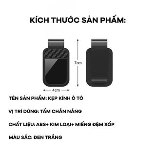 Kẹp Giữ Mắt Kính Cài Tấm Chắn Nắng Trên Ô Tô,Kẹp Treo Kính Trên Ô Tô - Kẹp Cài Thẻ Tiện Lợi