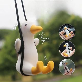 ( BÁN SỈ) Khánh Treo Gương Thú Cưng,vịt Đu dây Đáng Yêu Trang Trí Xe Hơi Treo Gương Chiếu Hậu