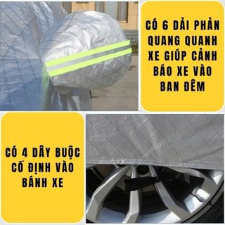 Bạt Phủ Xe Ô Tô VINFAST VF3, VF5,limo green VF6, VF7,VF8, VF9 , Fadil, E34, Lux A Chất Liệu Bạt Tráng Nhôm 3 Lớp Có Khóa