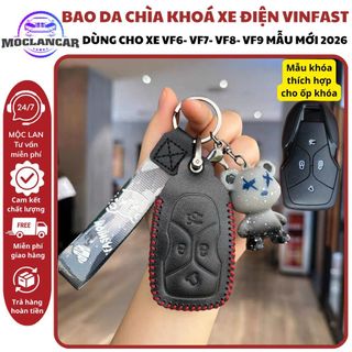 ( Khoá Xe 2026) Bọc Da Khoá Xe Điện VINFAST VF6 VF7 VF8 VF9 Mẫu Mới 2026 Bảo Vệ Khoá Xe Chống Trầy Xước