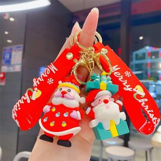 Móc Khóa Giáng Sinh Phụ Kiện Treo Chìa Khóa Ô Tô Xe Máy Ba Lô Túi Sách Móc Chìa Khoá Hoa Móc Khoá Women Nữ
