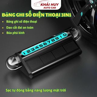 Bảng Số Điện Thoại 3IN1 Kiêm Búa Phá, Dụng Cụ Cắt Dây Đai An Toàn Bằng Kim Loại Có Đèn LED Dạ Quang
