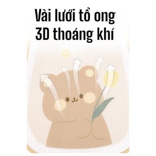 Bộ Lót Ghế 3D Tản Nhiệt Và Gối Gấu Nâu Trang Trí Bảo Vệ Ghế Nguyên Bản Phù Hợp Với Ghế ÔTô Văn Phòng