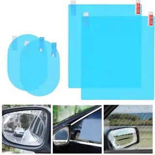Bộ 4 Miếng Dán Chống Nước Gương Kính Ô Tô, Chống Bám Nước Gương Chiếu Hậu Nano Tiện Dụng Loại 1
