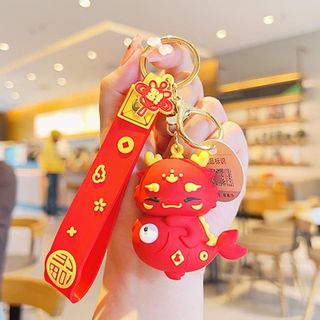 [Sẵn Kho] Móc Khóa Hình Rồng Đỏ Năm 2024 Dễ Thương - Trang Trí Túi Xách, Ba Lô - Phụ kiện ô tô Nam Women