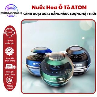 Nước Hoa Ô Tô ATOM Cánh Quạt Xoay Bằng Năng Lượng Mặt Trời Dùng Xe Hơi Nhà Cửa - Moclancar