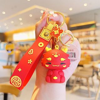[Sẵn Kho] Móc Khóa Hình Rồng Đỏ Năm 2024 Dễ Thương - Trang Trí Túi Xách, Ba Lô - Phụ kiện ô tô Nam Women