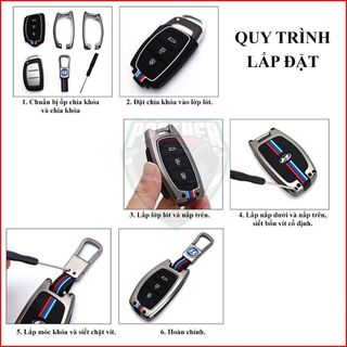Ốp Khóa Kim Loại Dành Cho Xe Toyota Cross Vios Innova Altis Camry 3 Nút, 4 Nút - Raiz Veloz - Rush Wigo Và Fortuner