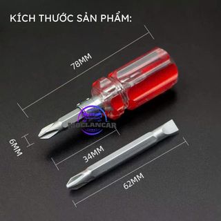 Tua Vít Ngắn Mini 2 Trong 1, Tua Vít 2 Đầu Tháo Rời & Loại Cố Định, Dụng Cụ Sửa Chữa Nhỏ Gọn