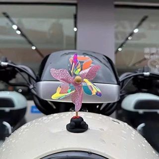Bộ Mô Hình Chong Chóng Cute, Trang Trí Xe Máy, Nội Thất Ô Tô , Mũ Bảo Hiểm , Bàn Học Kèm Miếng Dán Chống Trượt
