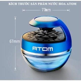 Nước Hoa Ô Tô ATOM Cánh Quạt Xoay Bằng Năng Lượng Mặt Trời Dùng Xe Hơi Nhà Cửa - Moclancar