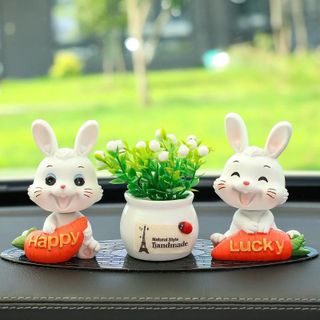 Thỏ Happy&Lucky.Trang trí taplo vô cùng đáng yêu-Gia đình thỏ