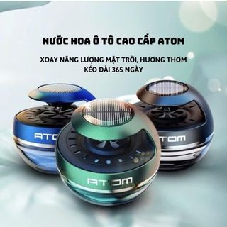 Nước Hoa Ô Tô ATOM Cánh Quạt Xoay Bằng Năng Lượng Mặt Trời Dùng Xe Hơi Nhà Cửa - Moclancar