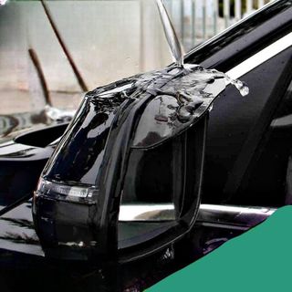 Bộ 2 miếng vè che mưa vân carbon dán gương ô tô,an toàn khi di chuyển dưới mưa chống bám nước khaihuyauto